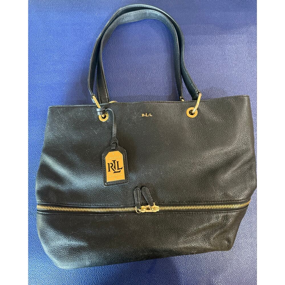 Ralph Lauren black leather purse or tote bag